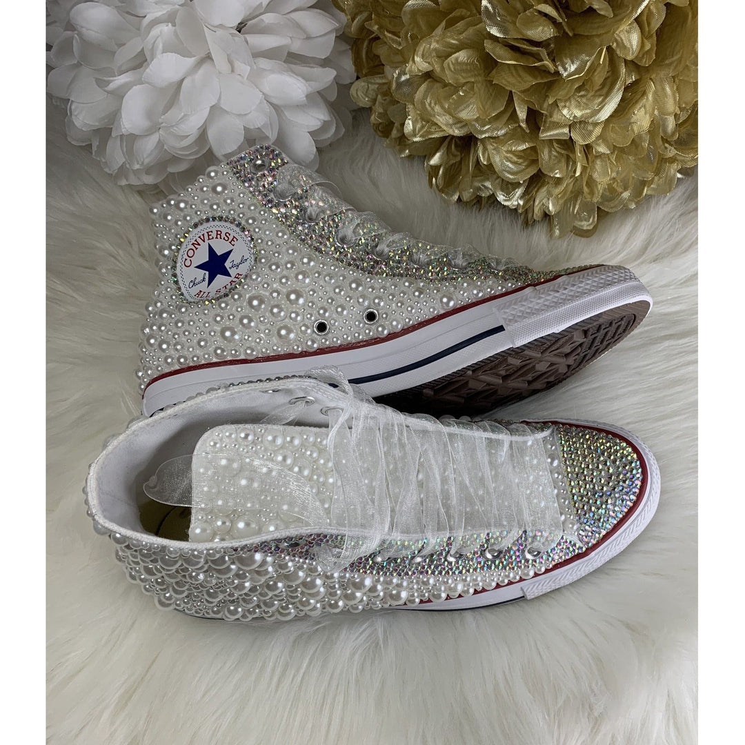 Custom Pearl Hightop Converse