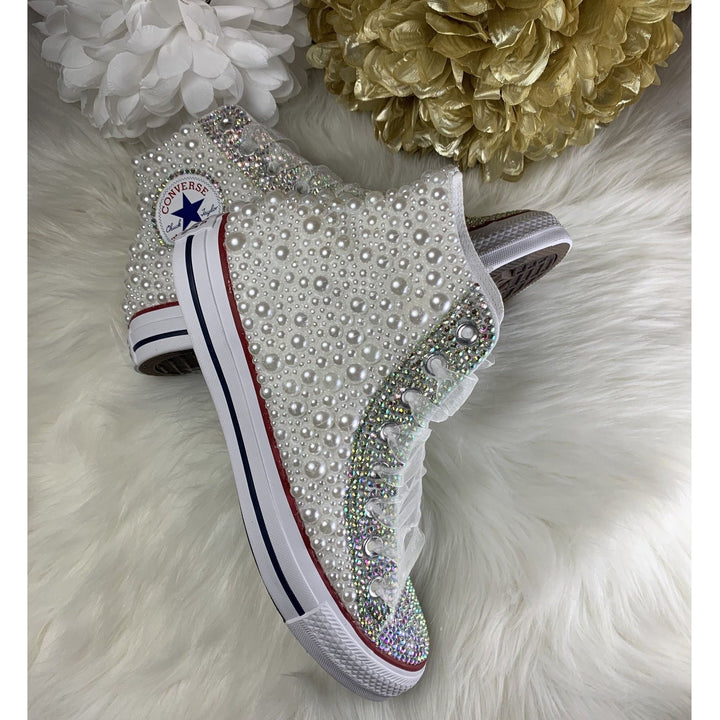 Custom Pearl Hightop Converse