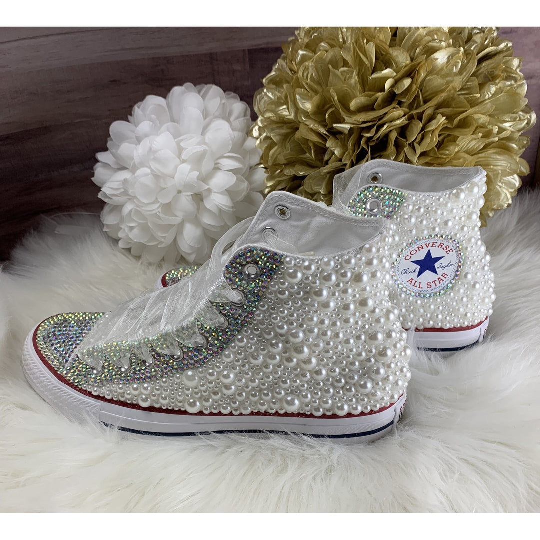 Custom Pearl Hightop Converse